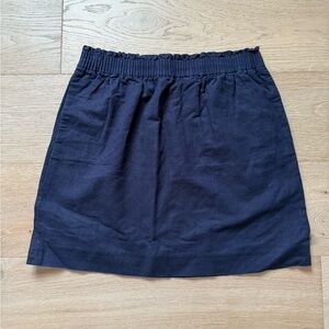 J. Crew Blue Smocked A-Line Mini Skirt